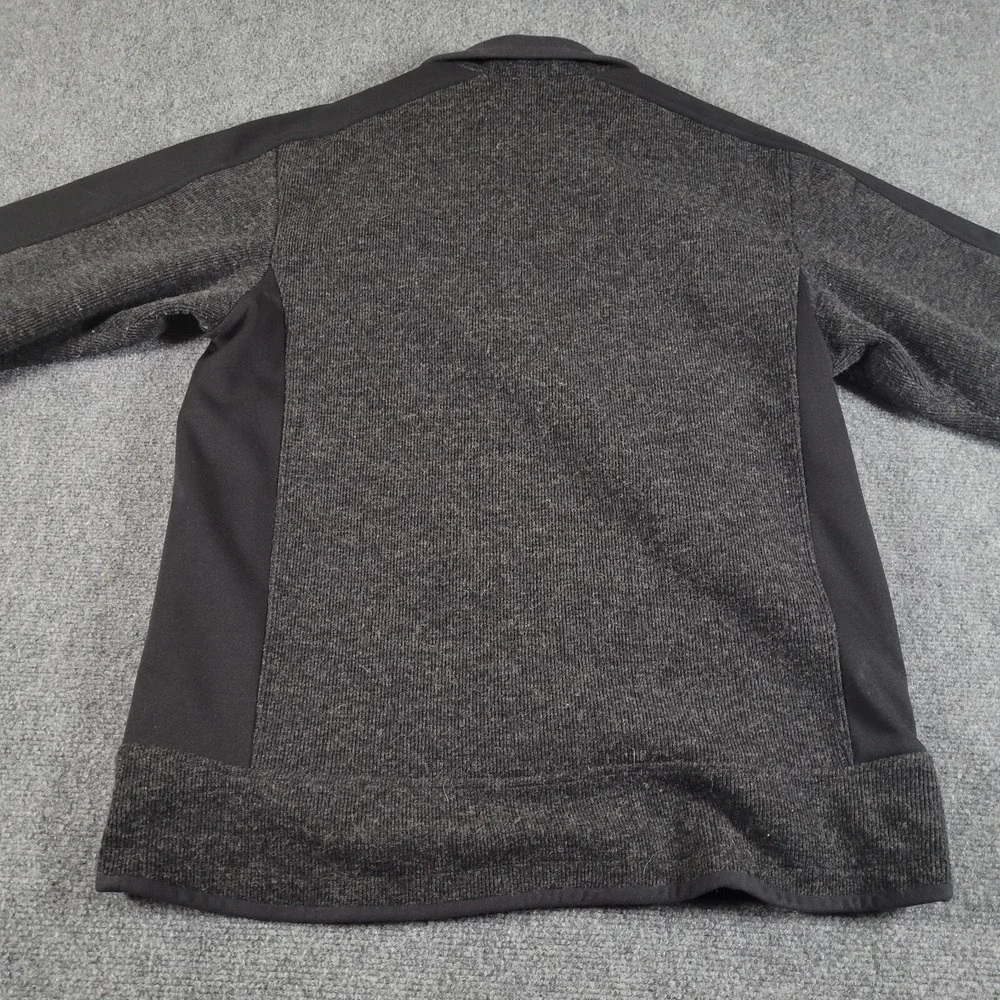 Columbia Omni Heat Jacket‎ Mens M Gray Softshell Thermal Lined Wool Blend Coat